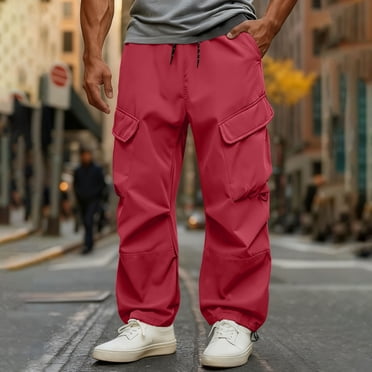 Ceisia Men Solid Color Windproof Waterproof Hiking Pants Outdoor Workwear Trousers Gift