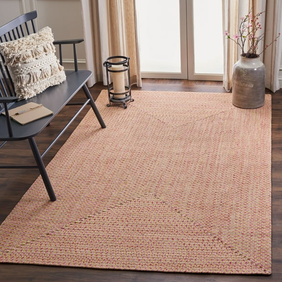 SAFAVIEH Braided Cherette Solid Cotton Reversible Area Rug, Multi, 5' x 8'