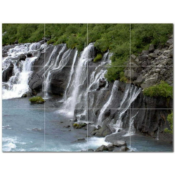 Waterfalls Ceramic Tile Mural Kitchen Backsplash Bathroom Shower 401847-M43