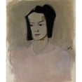 thumbnail image 2 of Helene Schjerfbeck 20x23 Gold Ornate Framed and Double Matted Museum Art Print Titled - Finnish Nurse III (Ester Raiha) (1943), 2 of 4