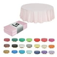 thumbnail image 4 of QUTETN 12pack Heavy Duty Round Plastic Table Cover  Premium Plastic Tablecloth  Disposable Table Covers Plastic Tablecloth, 4 of 6