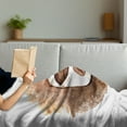 thumbnail image 3 of Tea Soft Flannel Fleece Throw Blanket, Hot Freshly Brewed Espresso Cup Cappuccino Latte Drinking Sketch Cafe Theme, Cozy Plush for Indoor and Outdoor Use, 50" x 60", Pale Caramel White, by Ambesonne, 3 of 5