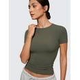 thumbnail image 6 of CRZ YOGA Softembrace Tops for Women Soft Casual Tight Basic Short Sleeve T-Shirt, 6 of 6