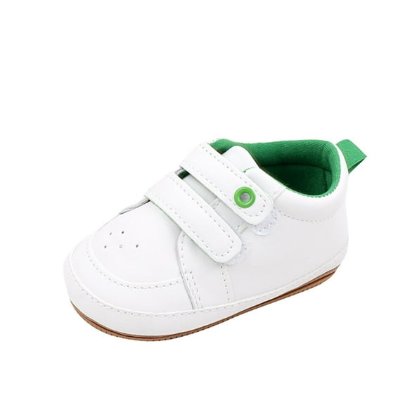 Xfvqtps Baby Boys Walking Shoes Hook Loop Lightweight Breathable Premium Outdoor Casual PU Shoes Summer New Hollow Out Wear Non Slip Sweat Baby Sports Soft Sole Toddler Shoes Green