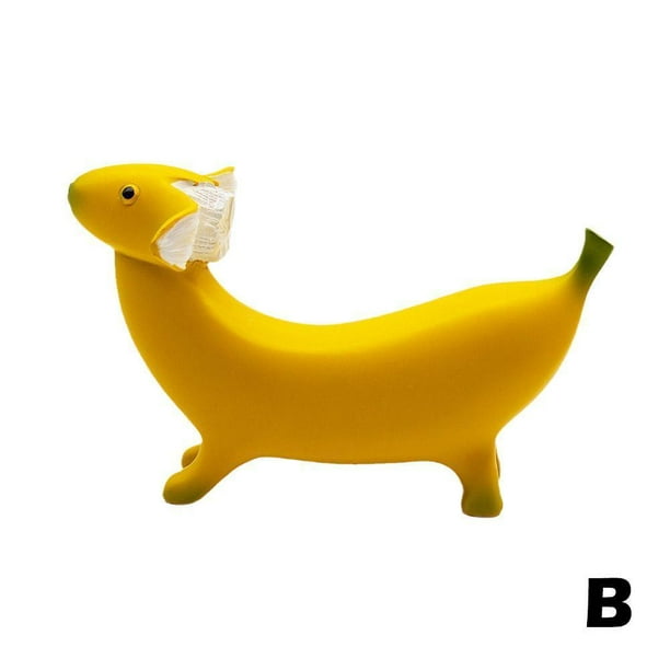 Garden Sculpture Creative Banana Puppy Resin Statue Banana Dogs Statue