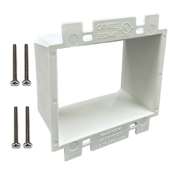 Extensor de caja eléctrica iMBAPrice BE2 de 2 módulos, no metálico