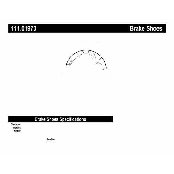 Centric 111.01970 Centric Brake Shoes