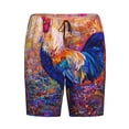 thumbnail image 4 of Wukai Rooster Oil Painting Men’s Short Pajama Pants With Pockets Soft Sleep Pj Shorts for Men-Small, 4 of 6