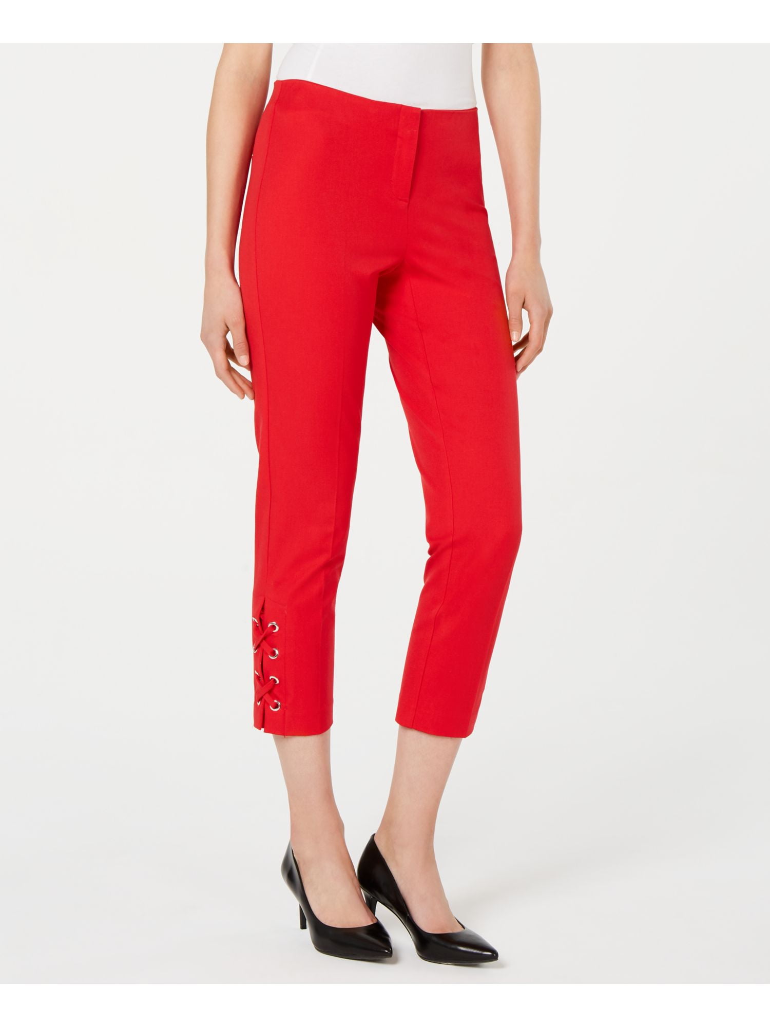 womens red skinny pants