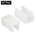 thumbnail image 5 of 40Pack Rectangle Shaped Non-Slip Chair Leg Tips 12mm Plastic Furniture Feet White, 5 of 7