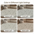 thumbnail image 7 of ODIKA 9'x12' Ivory Black Ornate Medallion Diamond Washable Area Rug Traditional Floral Motif Geometric Border Design for Dining Room, Basement, Large Office, Non-Slip Chair-Friendly, 7 of 7