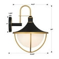 thumbnail image 2 of Crystorama Atlas 3 Light Matte Black and Textured Gold Outdoor Sconce - 16.5"W x 22"H x 18.25"D, 2 of 9