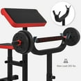 thumbnail image 4 of Resenkos 265 LBS Preacher Curl Bench, Adjustable Seated Arm Isolated Barbell Dumbbell Bicep Station, for Strength Training, Black, 4 of 7