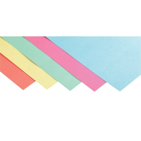 School Smart Tagboard, 12 x 18 Inches, Assorted Pastel Colors, Pack of 100
