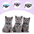 thumbnail image 5 of Pack de 3 collares de gato, collar de gato con cierre de seguridad en 3/8 y quot; Ancho, cinta reflectante y mascota para gatos y perros (3 colores) Feliz Sencillez, 5 of 5