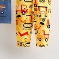 thumbnail image 6 of Xudanell Toddler Boys Pajamas Kids Dinosaur Summer PJS Monster Truck Boy Tractor Jammies Hockey Short Sets 2-7 Years (Dark Blue, 11-12 Years), 6 of 7
