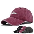 thumbnail image 1 of Gorra de béisbol bordada con tiburón, color sólido, algodón, informal, para hombre y mujer, gorra con visera, algodón negro LingWen 1327534115482, 1 of 1