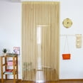 thumbnail image 3 of 78.7''x 39.4'' Champagne Chaîne Rideaux Fenêtre Porte Écran Maison Pièce Diviseur Drape Décor, 3 of 4