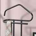 thumbnail image 2 of Kings Brand Furniture Metal Clothing Valet Stand Suit Rack with Hanger & Bar, Black, 2 of 5
