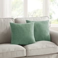 thumbnail image 3 of Thanksgiving Wreath 2024 Home Decor Wivi Solid Chenille Decorative Pillow Set, Green, 18" x 18", 2 Pieces, 3 of 5