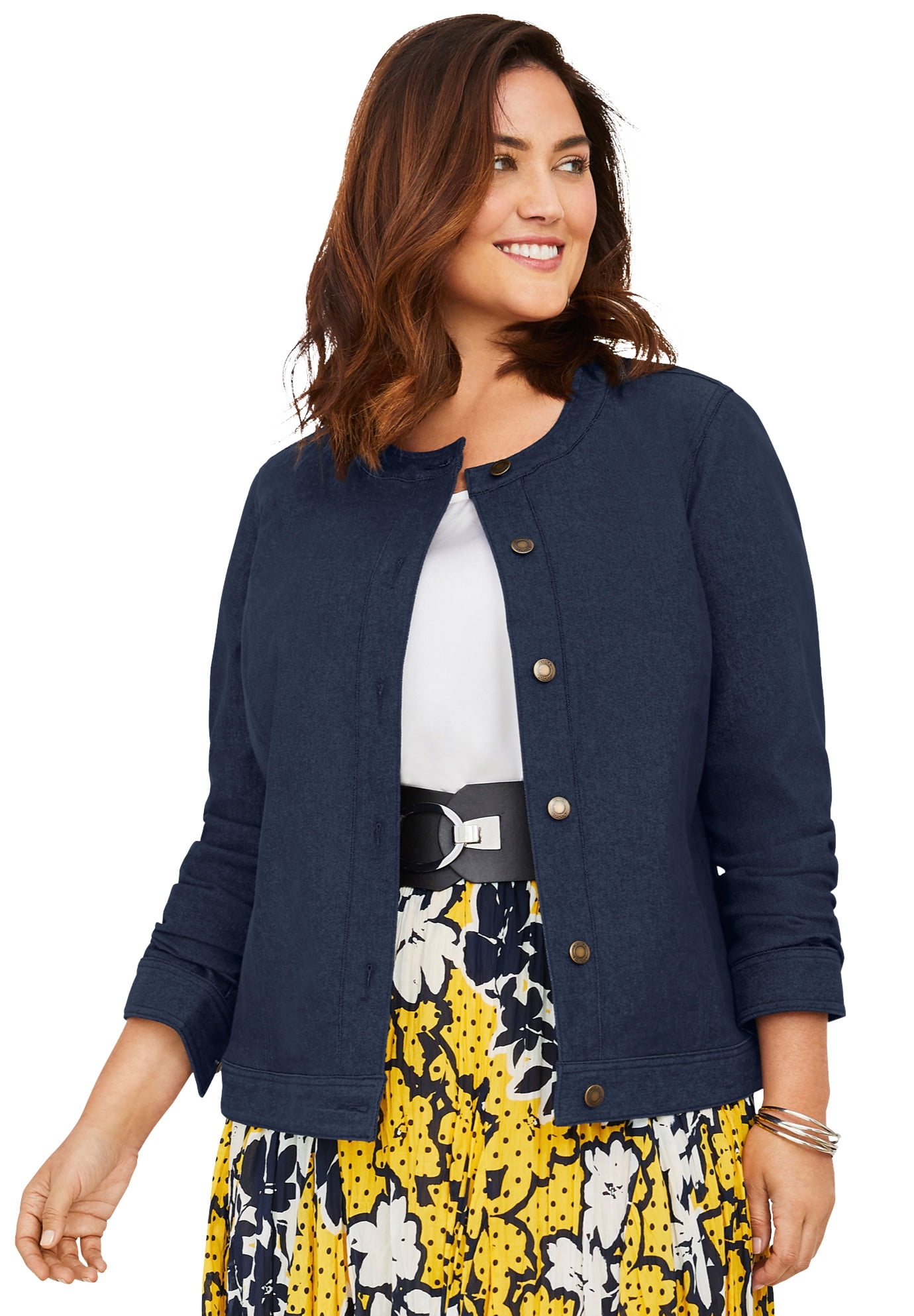 yellow jean jacket plus size