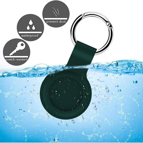 Housse de Protection en Silicone Étui de Protection Anti-Perte avec Crochet Compatible avec Airtags Localisateur Traqueur