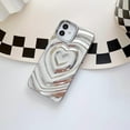 thumbnail image 4 of iPhone 11 Love Heart Case, Fashion Cute Soft Silicone Electroplate Silver 3D Heart Water Ripple Bling Glitter Shockproof Women Girls Case Cover for iPhone 11, 4 of 18