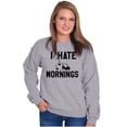 thumbnail image 4 of I Hate Mornings Sleeping Panda Sweatshirt for Men or Women Brisco Brands S, 4 of 6