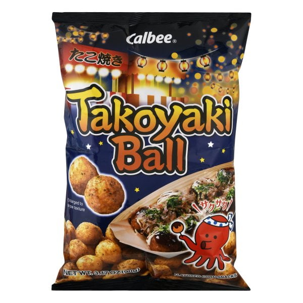 Calbee Takoyaki Ball Corn Snacks 3.17oz / 90g