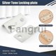 thumbnail image 4 of 10 Pcs Home Office Tone Metal Right Angle Drawer Lock Strike Plate Fruugo Silver, 4 of 5