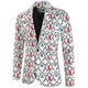 thumbnail image 1 of Chaquetas navideñas para hombre, chaqueta informal de traje navideño con un botón, 1 of 5