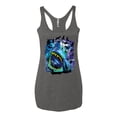 thumbnail image 2 of Great White Shark Species in Ocean | Womens Fishing Premium Tri-Blend Racerback Tank Top, Premium Heather, Large, 2 of 3