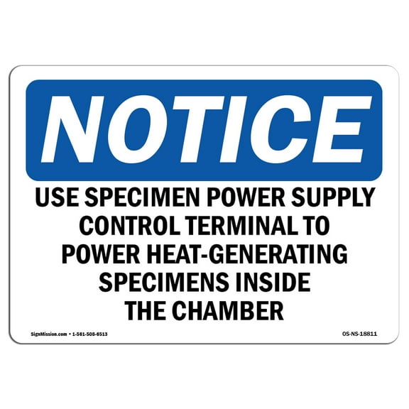 OSHA Notice Sign - Use Specimen Power Supply Control Terminal | Plastic Sign | Protect Your Business, Work Site, Warehouse & Shop Area |  Made in the USA
