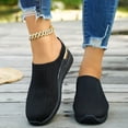thumbnail image 2 of Women's Backless Wedge Casual Walking Shoes Non Slip Lightweight Mesh Slip On Platform Clogs, 2 of 7