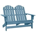 thumbnail image 2 of vidaXL 2-Seater Patio Adirondack Chair Solid Wood Fir Blue, 2 of 61