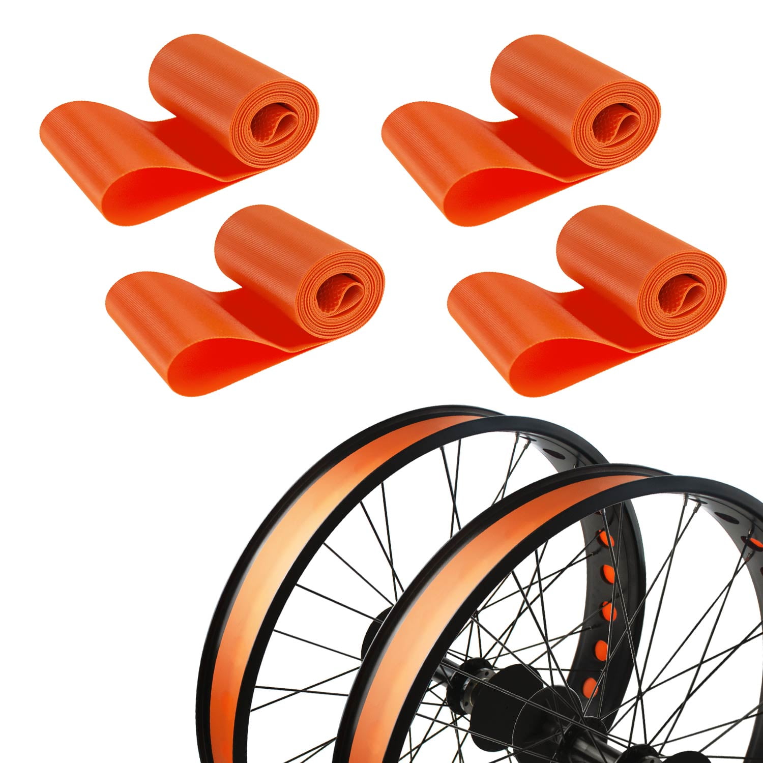 1Pair PVC Rim Tapes Strips for Mountain Bike Road Bicycle Folding Tire Cushio IJ 