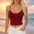 thumbnail image 3 of Sparkly Crop Camisole Tops for Women V Neck Spaghetti Strap Glitter Silk Cami Tank Tops Rave Party Clubwear, 3 of 5