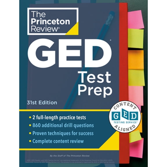 Pre-Owned Princeton Review GED Test Prep, 31st Edition: 2 Practice Tests   Review & Techniques   Online (Paperback) by The Princeton Review