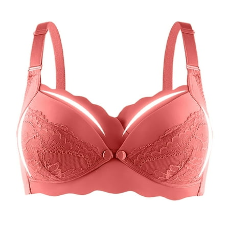 Gunia Womens Maternity Sports Bra Solid Nursing Thin Hole Cup Breathable Bra Push Up Sag Bra Cozy Underwear