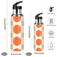 thumbnail image 2 of Yayeee 20oz Double Wall Stainless Steel Water Bottle with Flip Straw, Orange Geometric Circles, 2 of 7
