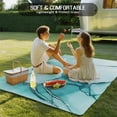 thumbnail image 5 of Fsddascl Turquoise Marble Outdoor Rug for Patio/Deck/Porch, Non-Slip Large Area Rug 4 x 6 Ft, Nature Marble Crack Country Retro Indoor Outdoor Rugs Washable Area Rugs, Reversible Camping Rug Carpet, 5 of 5