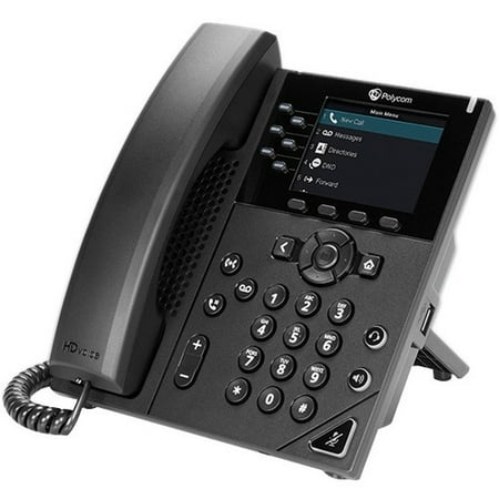 Polycom VVX 350 IP Phone - Corded - Corded - Desktop - TAA Compliant - 6 x Total Line - VoIP - Speakerphone - 2 x Network (RJ-45) - USB - PoE Ports - Color - SIP, SDP, DHCP, SNTP, LLDP-MED, NAT, (Best Phone For Voip Use)