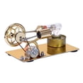 thumbnail image 1 of Graflsoa Golden Stirling Engine Model with Random Bulb Color - Alloy Construction, 423g, 160x87x77mm, Includes Alcohol Lamp & Bulb, 1 of 6