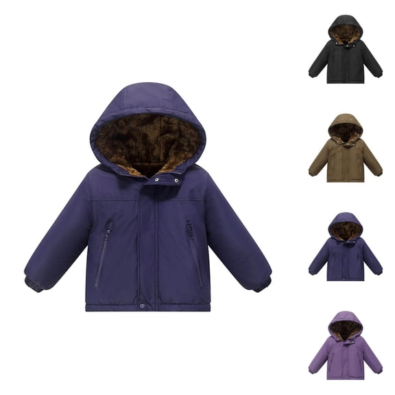 Girls Down Coat Thickened Hooded Winter Jacket Kids Insulated Outerwear for Cold Conditions