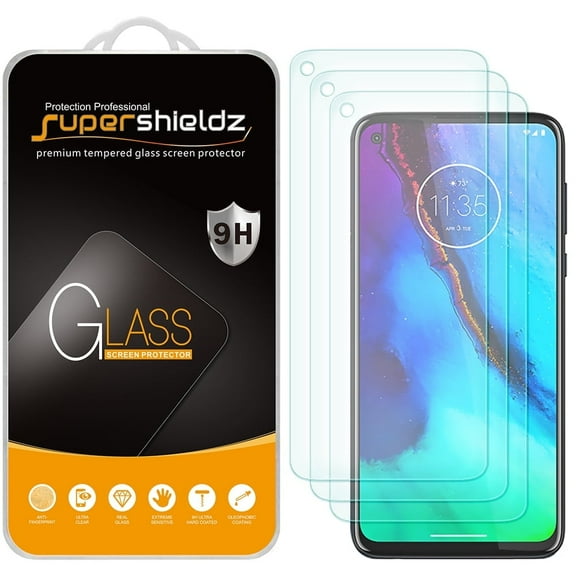[3-Pack] Supershieldz for Motorola (Moto G Pro) Tempered Glass Screen Protector, Anti-Scratch, Anti-Fingerprint, Bubble Free
