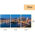 thumbnail image 4 of Hieng Wall Art for Living Room Cleveland Skyline Canvas Art Prints Ohio Cityscape Home Decor City Landscape Painting Picture Modern Artwork Wall Decor (only canvas), 4 of 6
