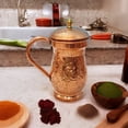 thumbnail image 4 of PURE COPPER EMBOSSED PITCHER - COPPER JUG - BY ERHA HANDICRAFT, 4 of 4