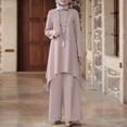 thumbnail image 2 of NMMUED Abayas for Women Muslim Dresses for Women Abaya Dress for Women's Muslim 2 Pieces Sets /, Pink XXL, 2 of 9