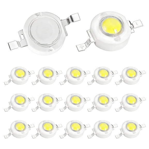 High Power LED Chip Bulb 20 Pcs- Cool White 6000K 300-350mA Light Beads Super Bright Intensity COB Light Emitter Components Lamp for Home Studio Show DIY Project