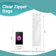 thumbnail image 3 of Clear Plastic Reclosable Zipper Bags, 2 Mil Poly Jewelry Bags, 1000 Count, 3 x 10 in, 3 of 6